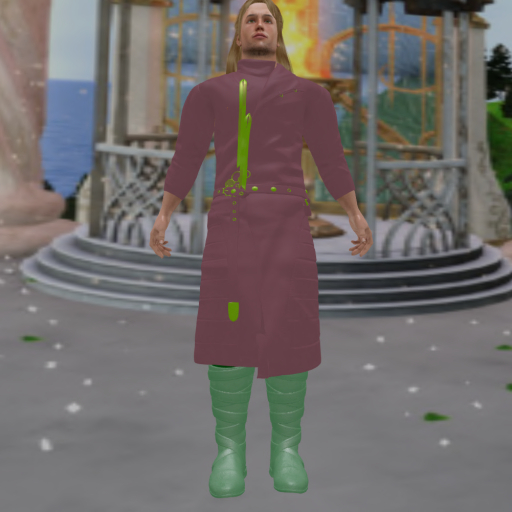 Medieval Renaissance Men's Outfit Puce-Green