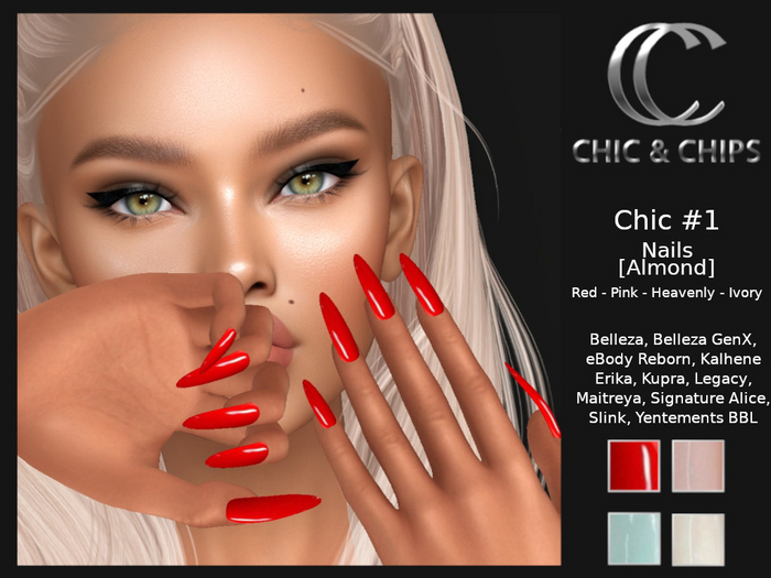 *C&C* Nails Chic #1 [Almond] 4 colors