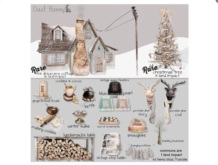 dust bunny . the dreamers cottage . boxed . RARE