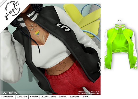 [simpleCUTE] Varsity - Lime  //ADD ME//