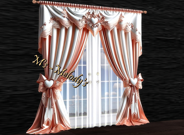 M's - Curtain - "Rose Heart"