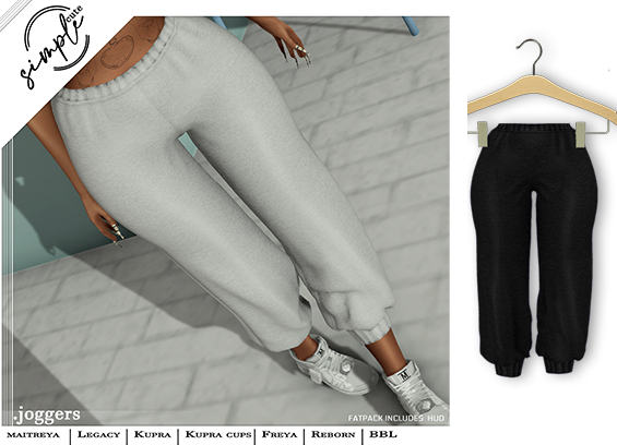 [simpleCUTE] Joggers - Black //ADD ME//