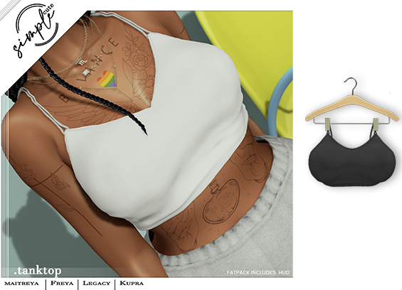 [simpleCUTE] Tanktop - Black  //ADD ME//