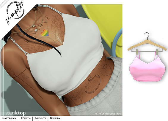[simpleCUTE] Tanktop - Pastel Pink  //ADD ME//