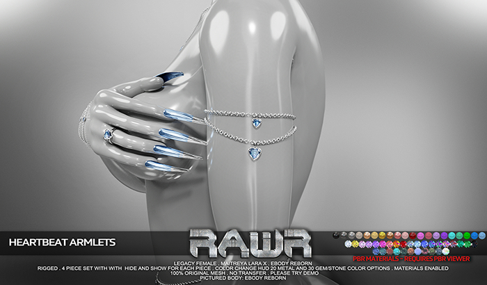 RAWR! Heartbeat Armlets (add me)