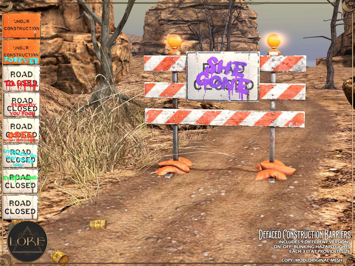 LORE Defaced Construction Barriers 
