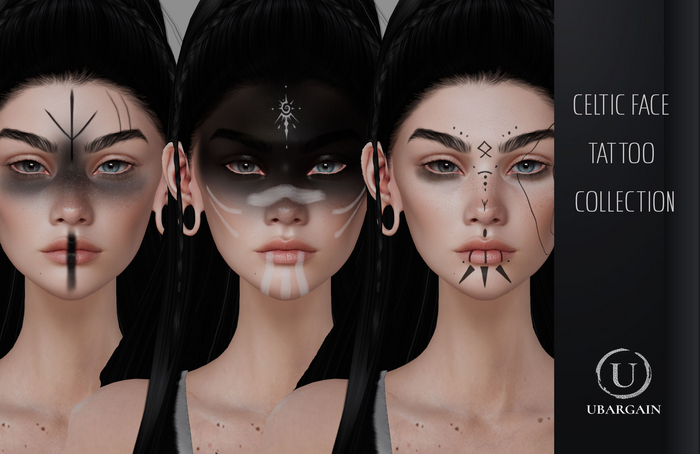 !UG Celtic face tattoo