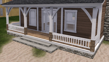 Railing with Stone Pillars for LH Creek Stone (box)