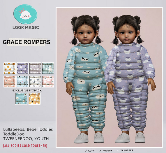 [LOOK MAGIC] Grace Rompers 6_LB/TD/BB/TW/YOUTH  (add )