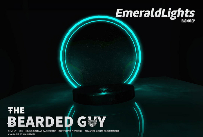 Emerald Lights Backdrop PBR - The Bearded Guy 