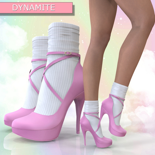Pink Sosa Heels With Socks