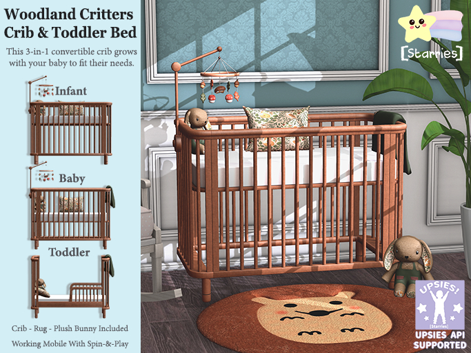 [Starries] Woodland Critters Crib Set for Infants and Toddlers
