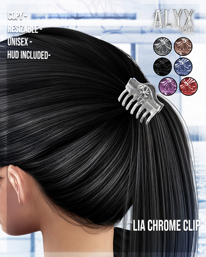 ALYX. Lia Chrome Clip (Fat-Pack)