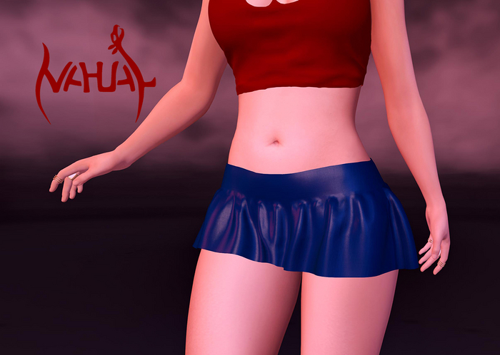 Nahual: Mini Skirt Blue - LaraX