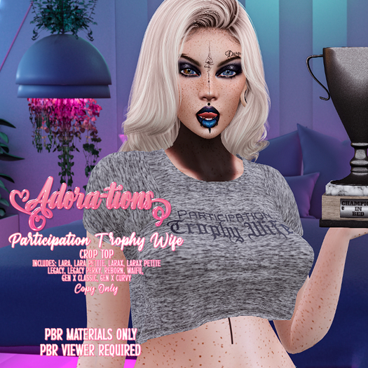 Adora-tions - Participation Trophy Wife Crop Top