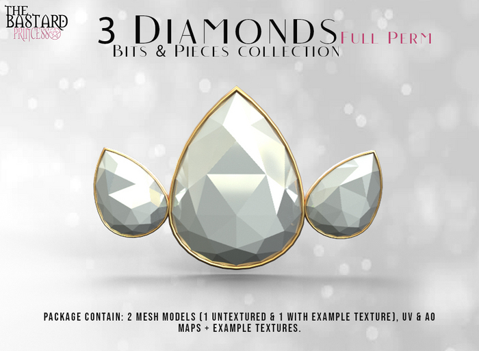 Second Life Marketplace - The Bastard Princess - 3 Diamond Bits ...