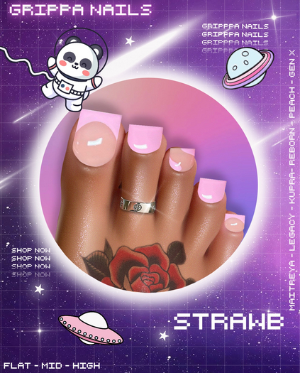 Grippa Pedi:: Strawb Set