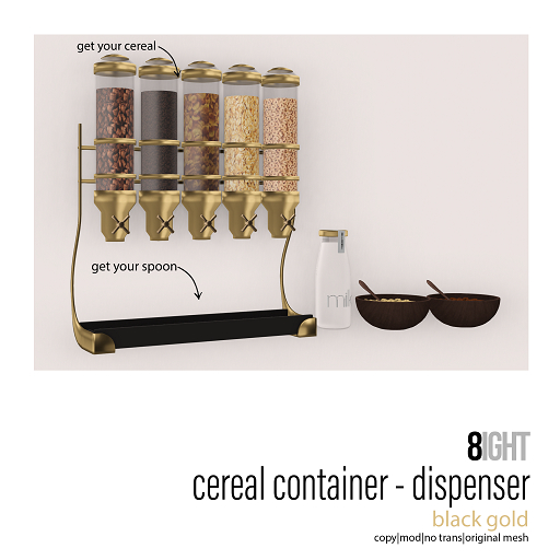 8 Cereal Dispenser - Gold