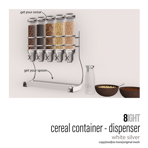 8 Cereal Dispenser - Silver