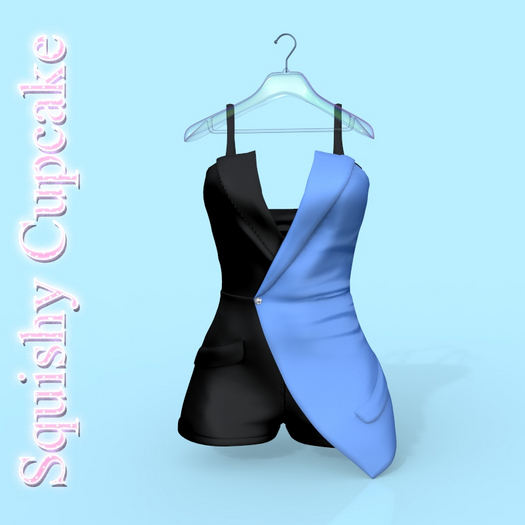 Blue Cecile Romper Dress
