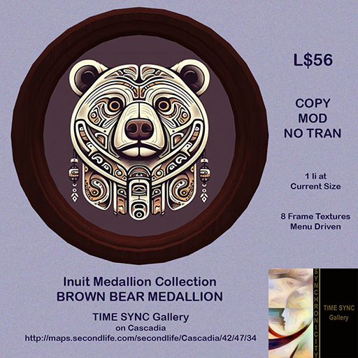 Inuit Brown Bear Medallion