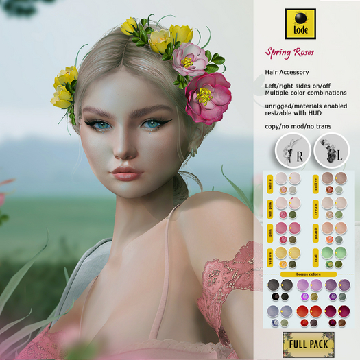 *LODE* Hair Accessory - Spring Roses [Full pack]