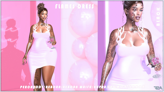 R2A-Flames Dress Pink