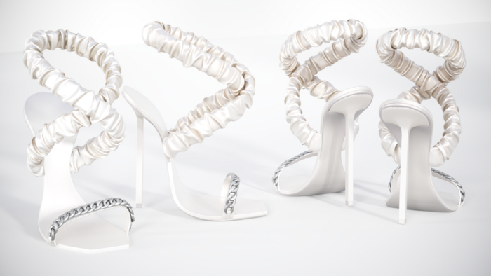 Vasilisa White Heels 