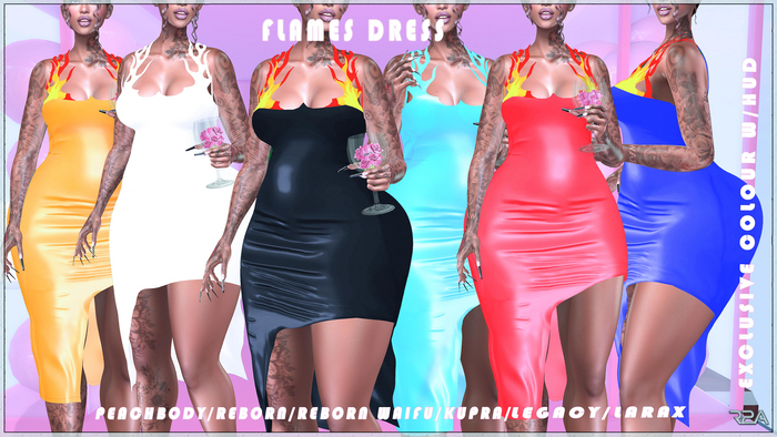 R2A-Flames Dress W/Hud