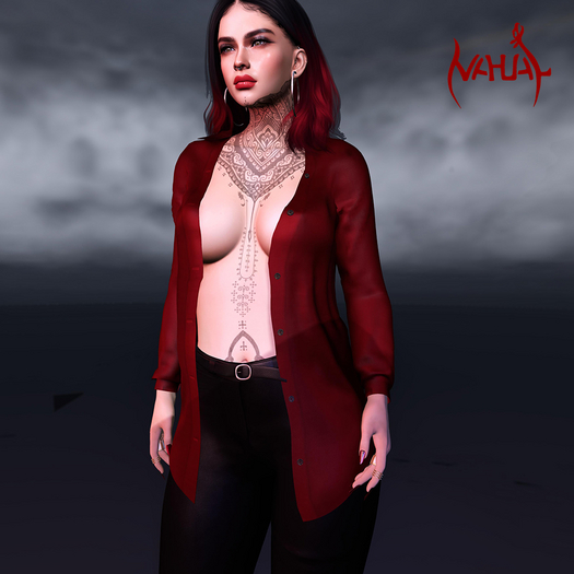 Nahual: Open Red Shirt - LaraX