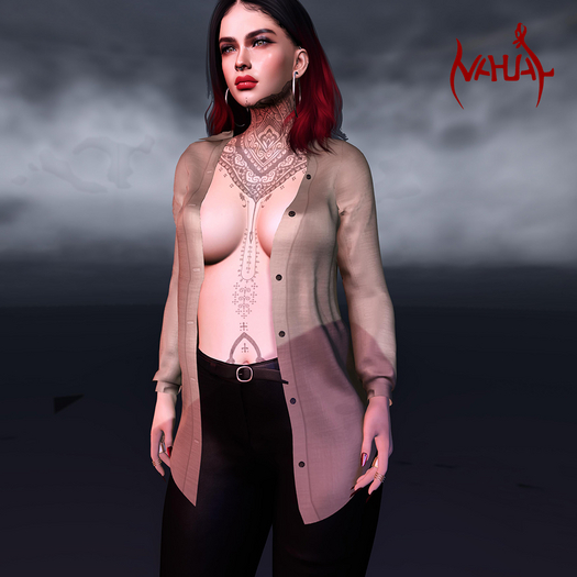 Nahual: Open Cream Shirt - LaraX