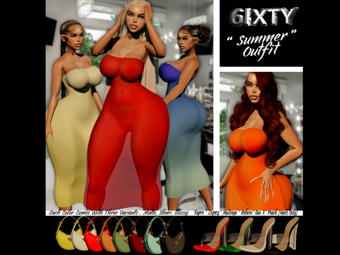 6IXTY - "Summer"Dress (Red)
