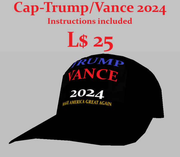Cap-Trump/Vance 2024-Black