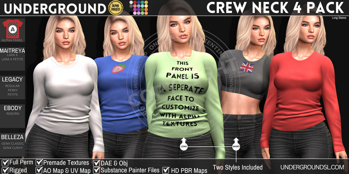 [UG] [AP] CREW NECK 4 PACK (DAE)
