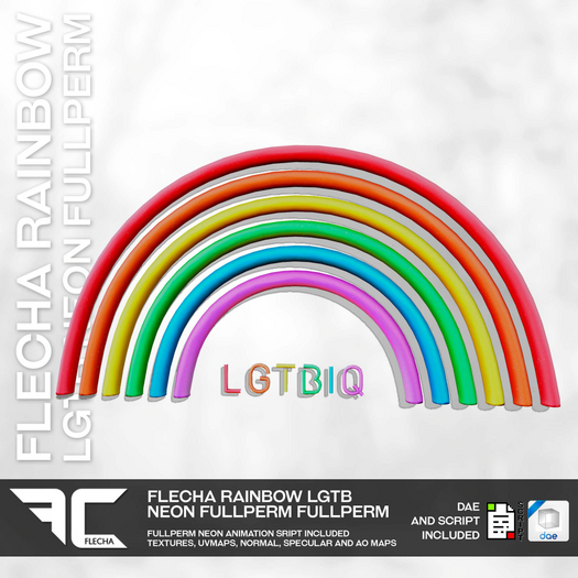FLECHA Rainbow LGTB Neon Fullperm