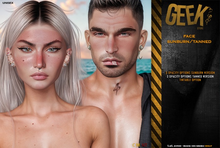 {geek store} Face Sunburn/Tanned