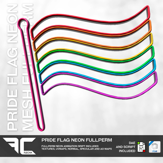 FLECHA Pride Flag Neon Fullperm