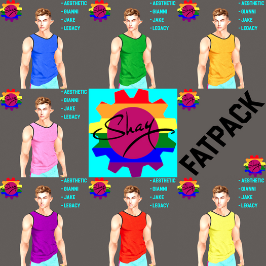 Color-Black Sports Tank Fatpack