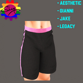 Black-Pink Trim Sports Shorts