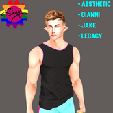 Black-Pink Trim Sports Tank