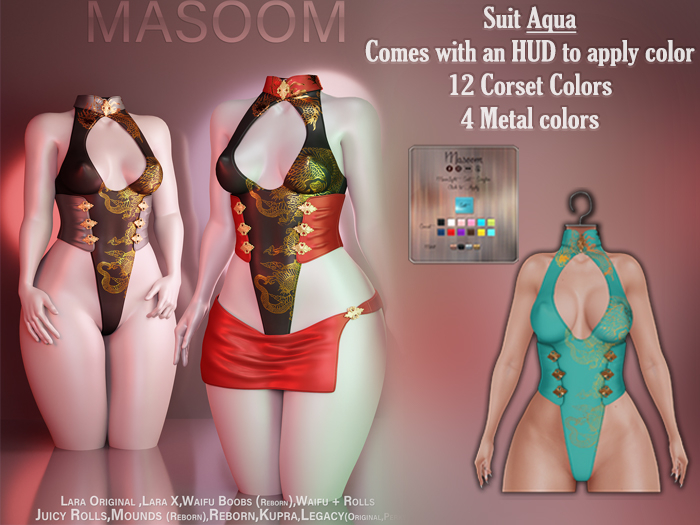 [[ Masoom ]] MoonLight Suit - Aqua
