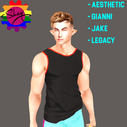 Black-Red Trim Sports Tank