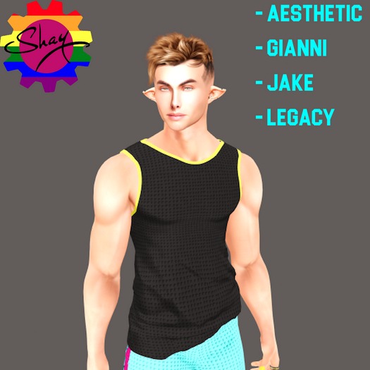 Black-Yellow Trim Sports Tank