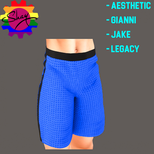 Blue-Black Sports Shorts