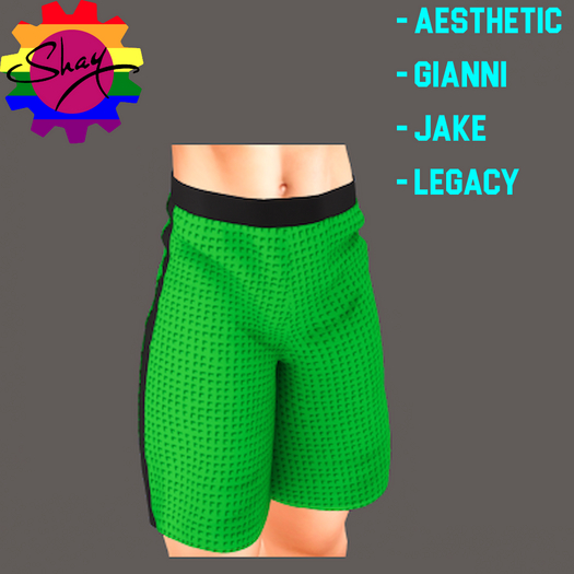 Green-Black Sports Shorts