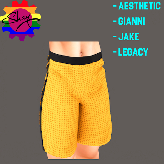 Orange-Black Sports Shorts