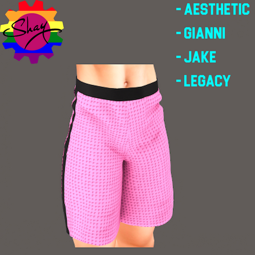 Pink-Black Sports Shorts