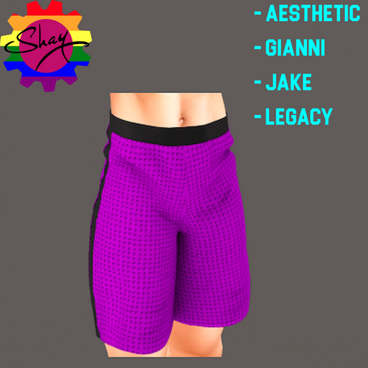 Purple-Black Sports Shorts