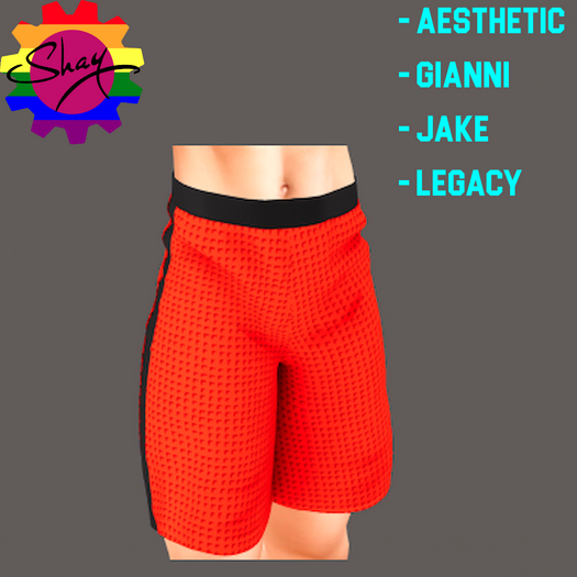 Red-Black Sports Shorts