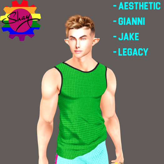 Green-Black Trim Sports Tank